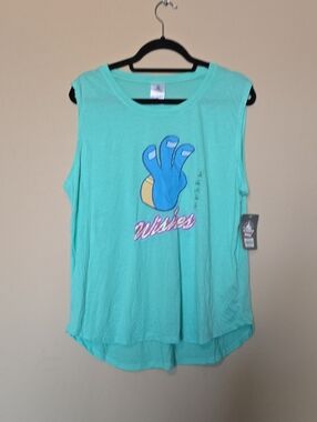 Women's Mint Graphic Muscle Tank Top - Disney NWT
